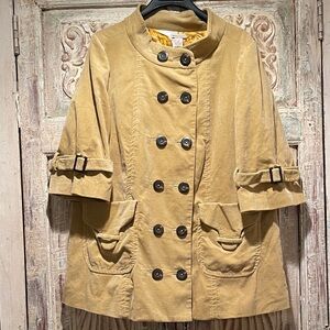 NWOT Elevenses Vintage Anthropologie Double-Breasted Peacoat Jacket /14/